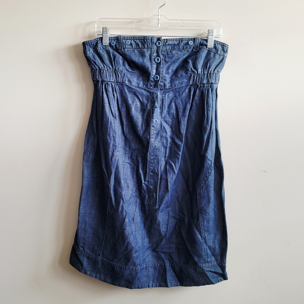 See By Chloe Babydoll Denim Mini Dress in Indigo